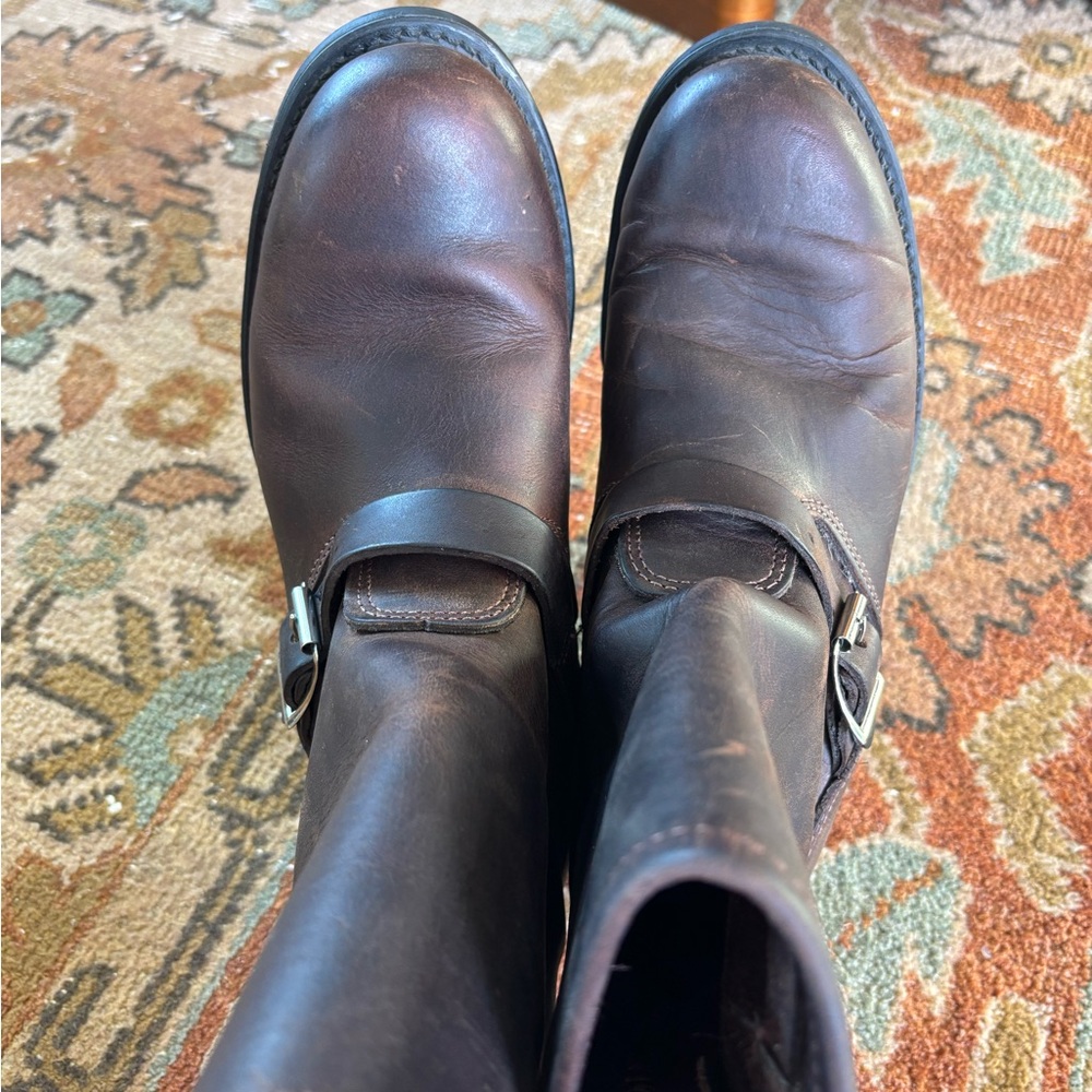 Frye Engineer 12R Women’s In Brown Leather Size 10 - Picture 5 of 8